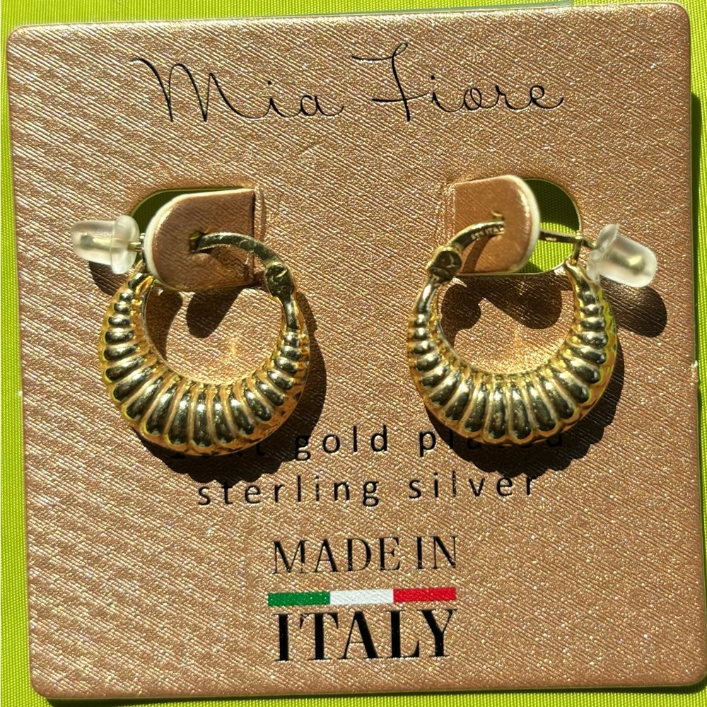 Gold earrings NWT 18k gold plated.